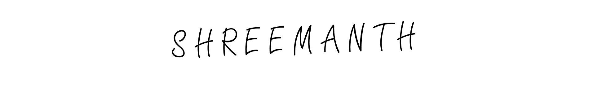 How to make S H R E E M A N T H name signature. Use Angelique-Rose-font-FFP style for creating short signs online. This is the latest handwritten sign. S H R E E M A N T H signature style 5 images and pictures png