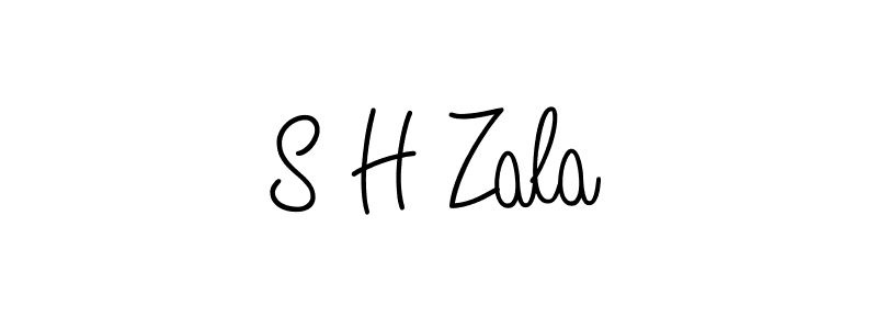 Use a signature maker to create a handwritten signature online. With this signature software, you can design (Angelique-Rose-font-FFP) your own signature for name S H Zala. S H Zala signature style 5 images and pictures png