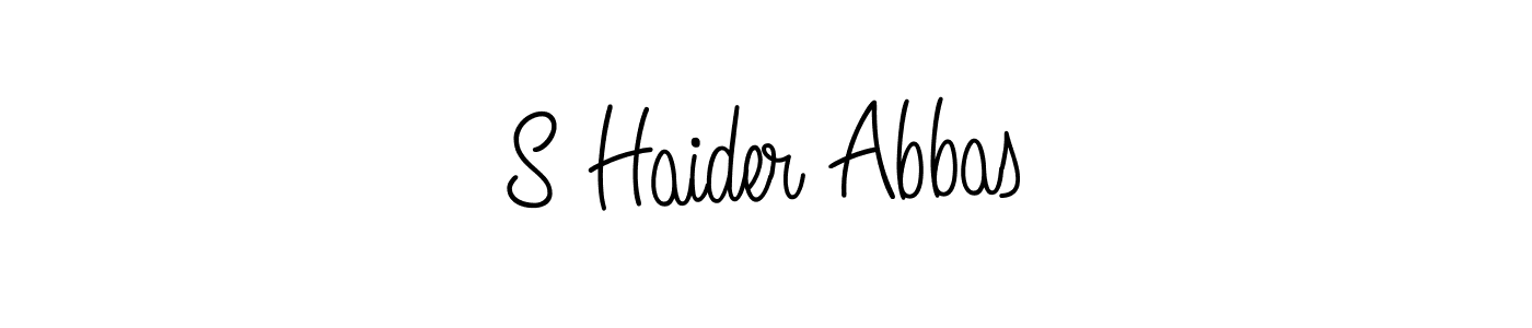 Design your own signature with our free online signature maker. With this signature software, you can create a handwritten (Angelique-Rose-font-FFP) signature for name S Haider Abbas. S Haider Abbas signature style 5 images and pictures png