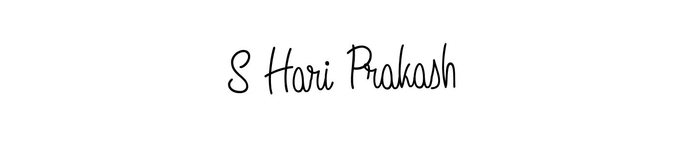 You should practise on your own different ways (Angelique-Rose-font-FFP) to write your name (S Hari Prakash) in signature. don't let someone else do it for you. S Hari Prakash signature style 5 images and pictures png