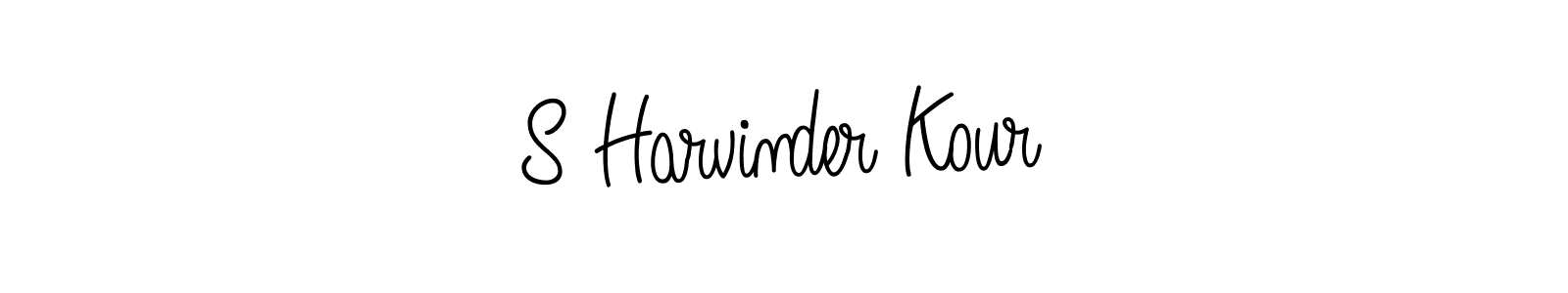 Use a signature maker to create a handwritten signature online. With this signature software, you can design (Angelique-Rose-font-FFP) your own signature for name S Harvinder Kour. S Harvinder Kour signature style 5 images and pictures png