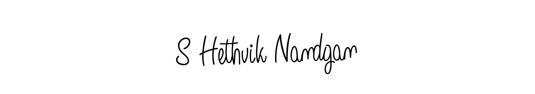 Also we have S Hethvik Nandgan name is the best signature style. Create professional handwritten signature collection using Angelique-Rose-font-FFP autograph style. S Hethvik Nandgan signature style 5 images and pictures png