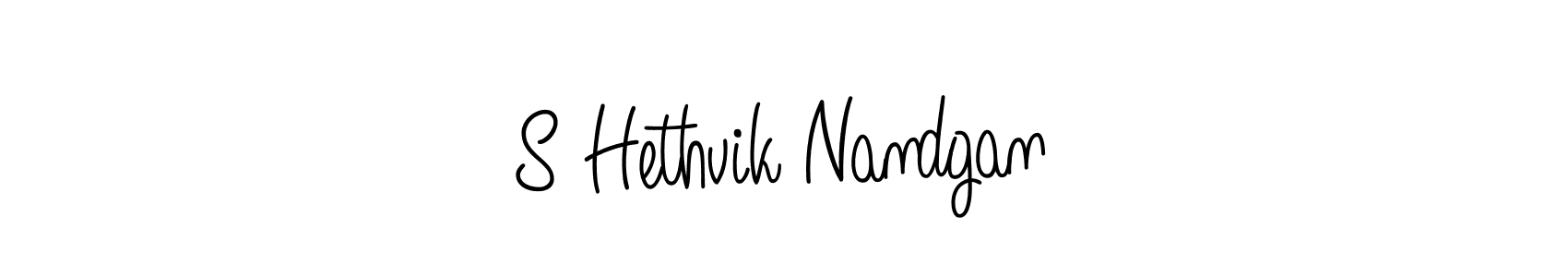 S Hethvik Nandgan stylish signature style. Best Handwritten Sign (Angelique-Rose-font-FFP) for my name. Handwritten Signature Collection Ideas for my name S Hethvik Nandgan. S Hethvik Nandgan signature style 5 images and pictures png