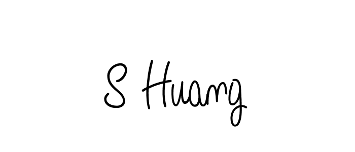 Make a beautiful signature design for name S Huang. With this signature (Angelique-Rose-font-FFP) style, you can create a handwritten signature for free. S Huang signature style 5 images and pictures png