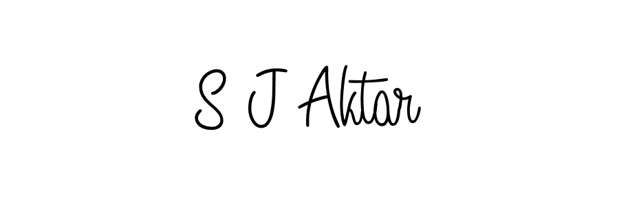 Create a beautiful signature design for name S J Aktar. With this signature (Angelique-Rose-font-FFP) fonts, you can make a handwritten signature for free. S J Aktar signature style 5 images and pictures png