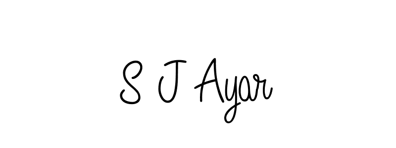 You should practise on your own different ways (Angelique-Rose-font-FFP) to write your name (S J Ayar) in signature. don't let someone else do it for you. S J Ayar signature style 5 images and pictures png