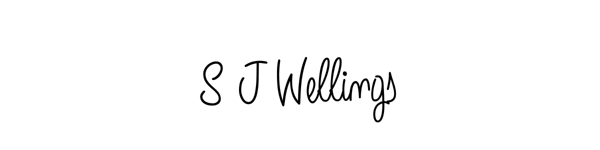 S J Wellings stylish signature style. Best Handwritten Sign (Angelique-Rose-font-FFP) for my name. Handwritten Signature Collection Ideas for my name S J Wellings. S J Wellings signature style 5 images and pictures png