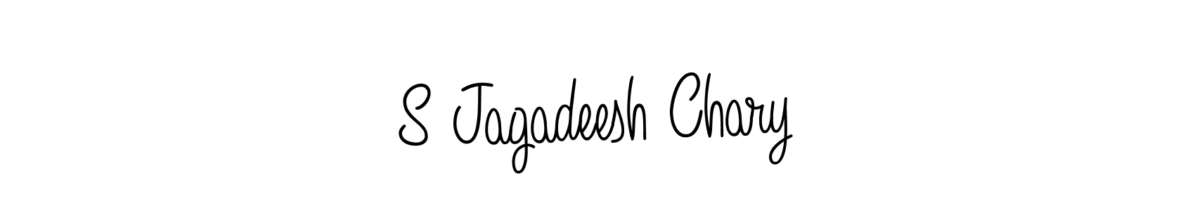 You should practise on your own different ways (Angelique-Rose-font-FFP) to write your name (S Jagadeesh Chary) in signature. don't let someone else do it for you. S Jagadeesh Chary signature style 5 images and pictures png