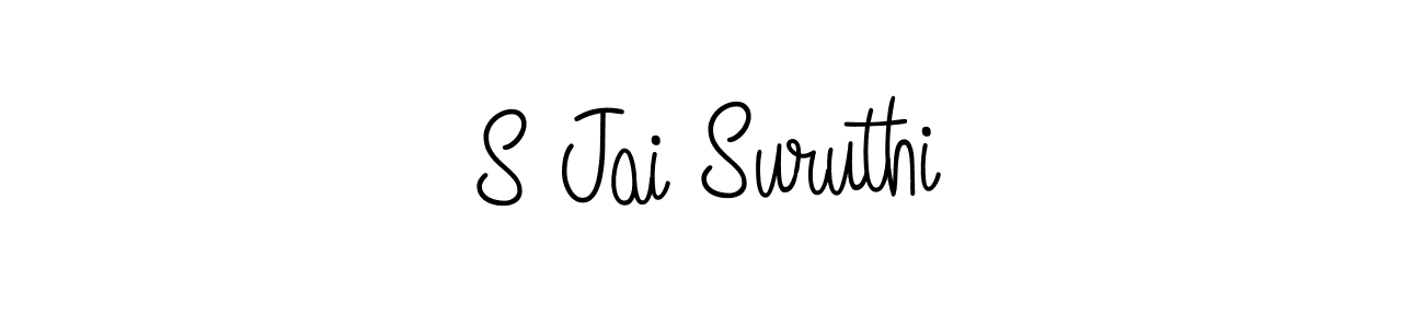The best way (Angelique-Rose-font-FFP) to make a short signature is to pick only two or three words in your name. The name S Jai Suruthi include a total of six letters. For converting this name. S Jai Suruthi signature style 5 images and pictures png