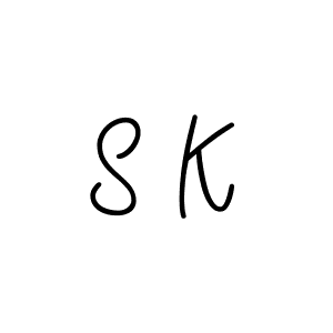 S K stylish signature style. Best Handwritten Sign (Angelique-Rose-font-FFP) for my name. Handwritten Signature Collection Ideas for my name S K. S K signature style 5 images and pictures png