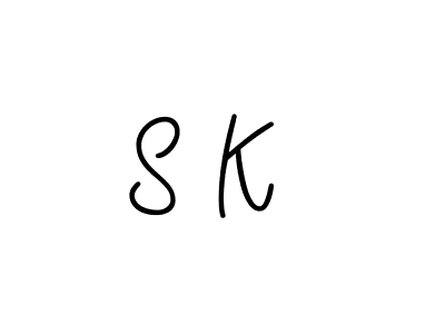 Also we have S K  name is the best signature style. Create professional handwritten signature collection using Angelique-Rose-font-FFP autograph style. S K  signature style 5 images and pictures png