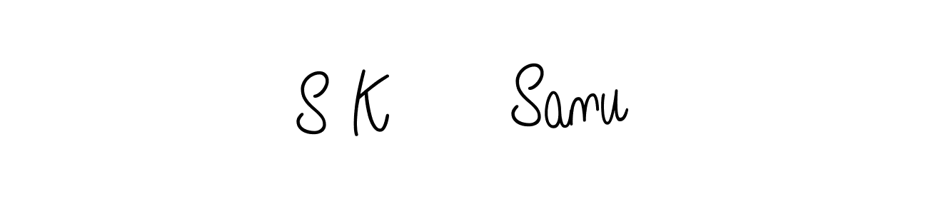 Create a beautiful signature design for name S K      Sanu. With this signature (Angelique-Rose-font-FFP) fonts, you can make a handwritten signature for free. S K      Sanu signature style 5 images and pictures png