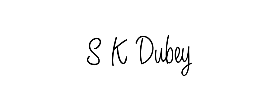 Use a signature maker to create a handwritten signature online. With this signature software, you can design (Angelique-Rose-font-FFP) your own signature for name S K Dubey. S K Dubey signature style 5 images and pictures png