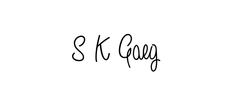 Angelique-Rose-font-FFP is a professional signature style that is perfect for those who want to add a touch of class to their signature. It is also a great choice for those who want to make their signature more unique. Get S K Gaeg name to fancy signature for free. S K Gaeg signature style 5 images and pictures png