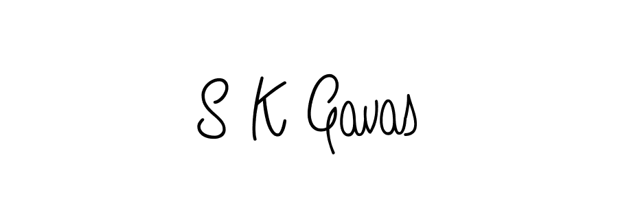 Create a beautiful signature design for name S K Gavas. With this signature (Angelique-Rose-font-FFP) fonts, you can make a handwritten signature for free. S K Gavas signature style 5 images and pictures png