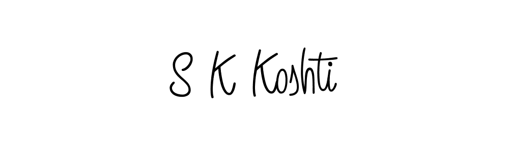 How to make S K Koshti signature? Angelique-Rose-font-FFP is a professional autograph style. Create handwritten signature for S K Koshti name. S K Koshti signature style 5 images and pictures png