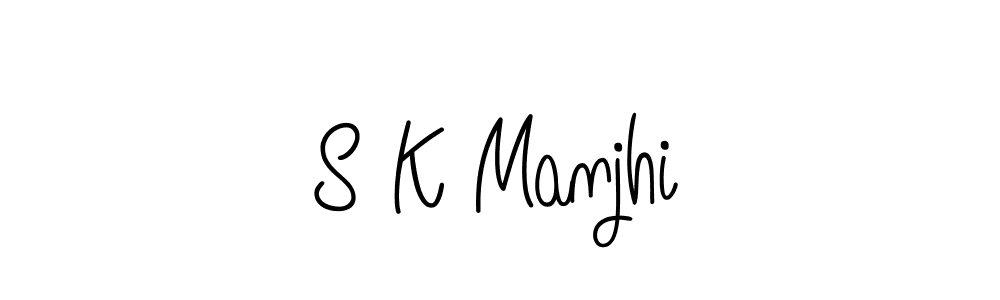 Make a beautiful signature design for name S K Manjhi. With this signature (Angelique-Rose-font-FFP) style, you can create a handwritten signature for free. S K Manjhi signature style 5 images and pictures png