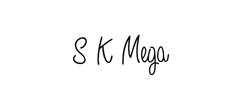 Design your own signature with our free online signature maker. With this signature software, you can create a handwritten (Angelique-Rose-font-FFP) signature for name S K Mega. S K Mega signature style 5 images and pictures png