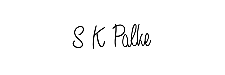 Create a beautiful signature design for name S K Palke. With this signature (Angelique-Rose-font-FFP) fonts, you can make a handwritten signature for free. S K Palke signature style 5 images and pictures png