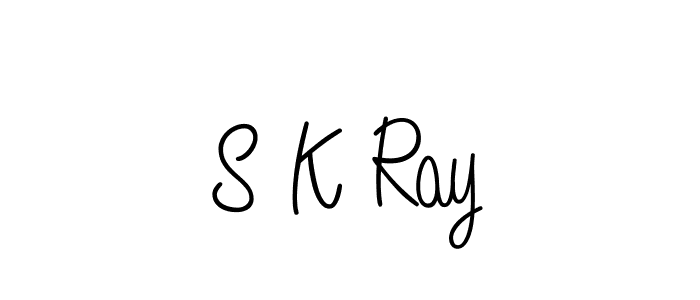 How to make S K Ray name signature. Use Angelique-Rose-font-FFP style for creating short signs online. This is the latest handwritten sign. S K Ray signature style 5 images and pictures png