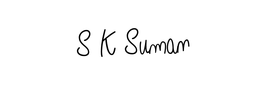 How to make S K Suman signature? Angelique-Rose-font-FFP is a professional autograph style. Create handwritten signature for S K Suman name. S K Suman signature style 5 images and pictures png