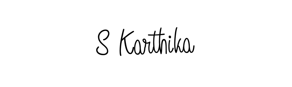 if you are searching for the best signature style for your name S Karthika. so please give up your signature search. here we have designed multiple signature styles  using Angelique-Rose-font-FFP. S Karthika signature style 5 images and pictures png