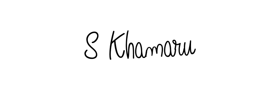 How to make S Khamaru signature? Angelique-Rose-font-FFP is a professional autograph style. Create handwritten signature for S Khamaru name. S Khamaru signature style 5 images and pictures png