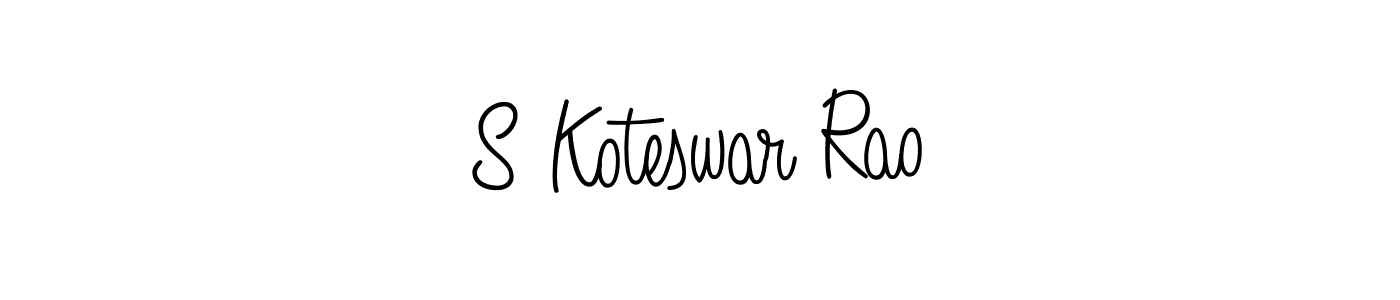 Create a beautiful signature design for name S Koteswar Rao. With this signature (Angelique-Rose-font-FFP) fonts, you can make a handwritten signature for free. S Koteswar Rao signature style 5 images and pictures png