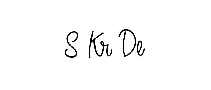 Also we have S Kr De name is the best signature style. Create professional handwritten signature collection using Angelique-Rose-font-FFP autograph style. S Kr De signature style 5 images and pictures png