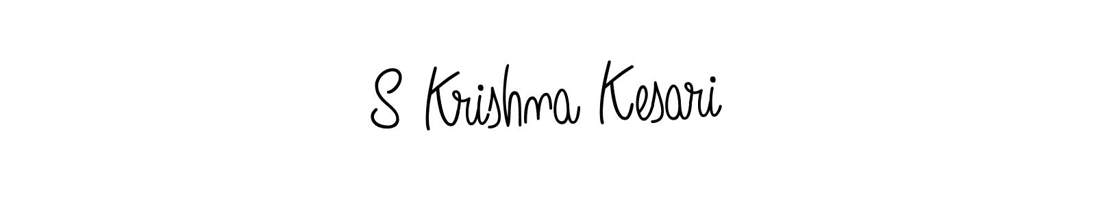 Use a signature maker to create a handwritten signature online. With this signature software, you can design (Angelique-Rose-font-FFP) your own signature for name S Krishna Kesari. S Krishna Kesari signature style 5 images and pictures png