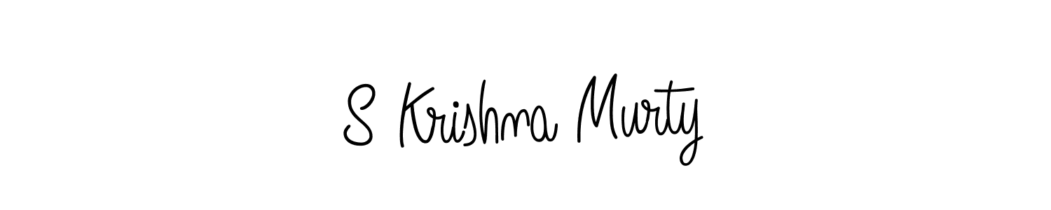 You should practise on your own different ways (Angelique-Rose-font-FFP) to write your name (S Krishna Murty) in signature. don't let someone else do it for you. S Krishna Murty signature style 5 images and pictures png