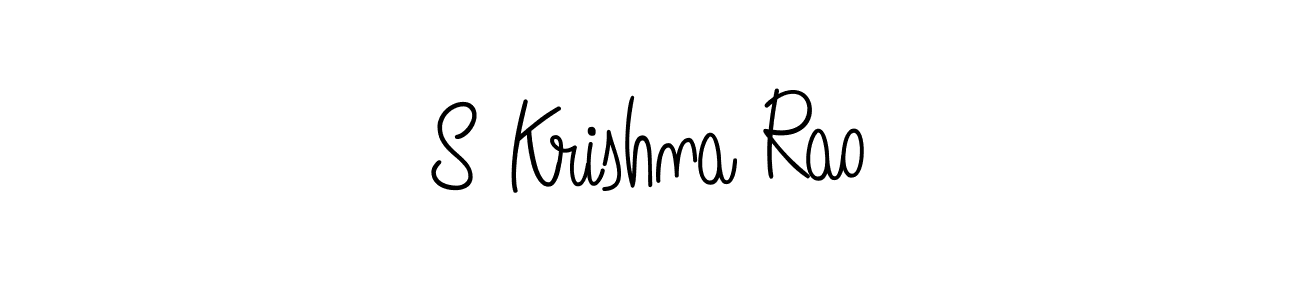 How to make S Krishna Rao name signature. Use Angelique-Rose-font-FFP style for creating short signs online. This is the latest handwritten sign. S Krishna Rao signature style 5 images and pictures png