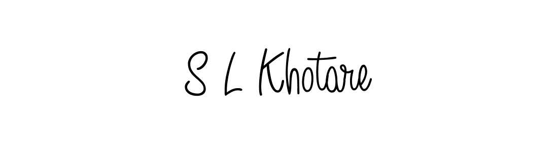 S L Khotare stylish signature style. Best Handwritten Sign (Angelique-Rose-font-FFP) for my name. Handwritten Signature Collection Ideas for my name S L Khotare. S L Khotare signature style 5 images and pictures png