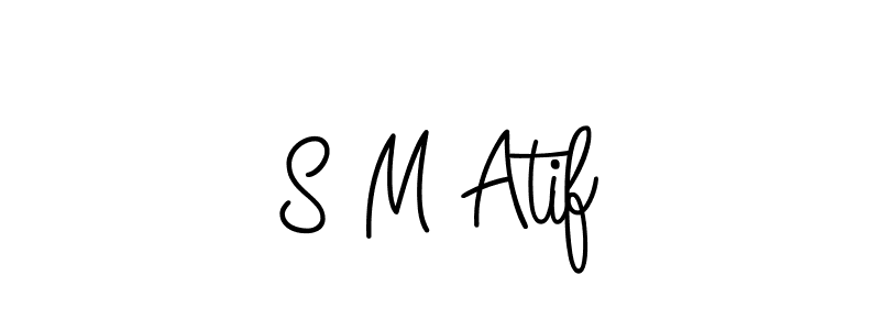 Make a beautiful signature design for name S M Atif. With this signature (Angelique-Rose-font-FFP) style, you can create a handwritten signature for free. S M Atif signature style 5 images and pictures png
