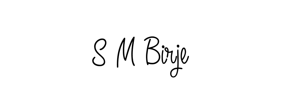 S M Birje stylish signature style. Best Handwritten Sign (Angelique-Rose-font-FFP) for my name. Handwritten Signature Collection Ideas for my name S M Birje. S M Birje signature style 5 images and pictures png