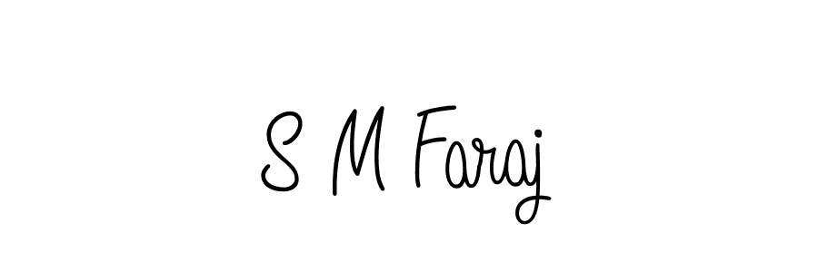 The best way (Angelique-Rose-font-FFP) to make a short signature is to pick only two or three words in your name. The name S M Faraj include a total of six letters. For converting this name. S M Faraj signature style 5 images and pictures png