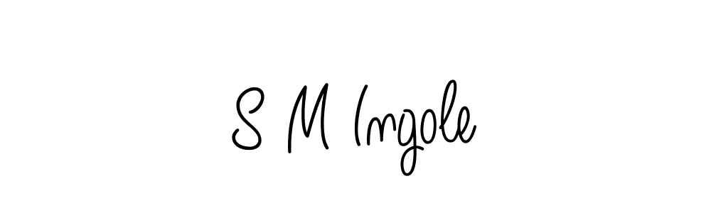 Create a beautiful signature design for name S M Ingole. With this signature (Angelique-Rose-font-FFP) fonts, you can make a handwritten signature for free. S M Ingole signature style 5 images and pictures png