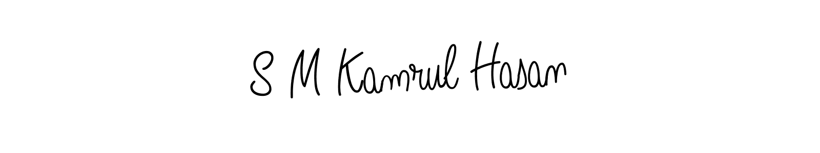 The best way (Angelique-Rose-font-FFP) to make a short signature is to pick only two or three words in your name. The name S M Kamrul Hasan include a total of six letters. For converting this name. S M Kamrul Hasan signature style 5 images and pictures png