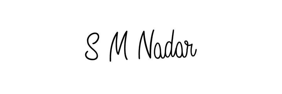 if you are searching for the best signature style for your name S M Nadar. so please give up your signature search. here we have designed multiple signature styles  using Angelique-Rose-font-FFP. S M Nadar signature style 5 images and pictures png
