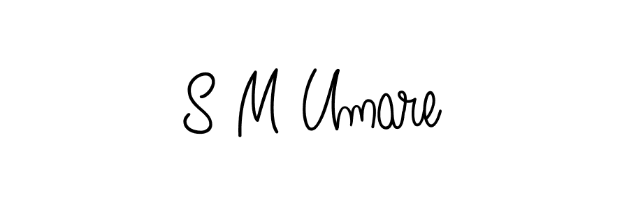 How to make S M Umare name signature. Use Angelique-Rose-font-FFP style for creating short signs online. This is the latest handwritten sign. S M Umare signature style 5 images and pictures png