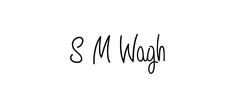 You should practise on your own different ways (Angelique-Rose-font-FFP) to write your name (S M Wagh) in signature. don't let someone else do it for you. S M Wagh signature style 5 images and pictures png