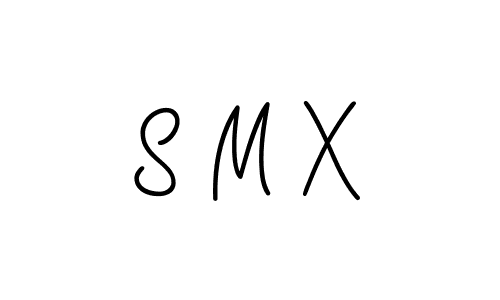 S M X stylish signature style. Best Handwritten Sign (Angelique-Rose-font-FFP) for my name. Handwritten Signature Collection Ideas for my name S M X. S M X signature style 5 images and pictures png