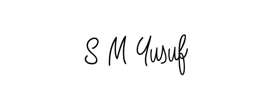 This is the best signature style for the S M Yusuf name. Also you like these signature font (Angelique-Rose-font-FFP). Mix name signature. S M Yusuf signature style 5 images and pictures png