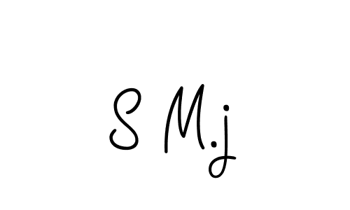 S M.j stylish signature style. Best Handwritten Sign (Angelique-Rose-font-FFP) for my name. Handwritten Signature Collection Ideas for my name S M.j. S M.j signature style 5 images and pictures png