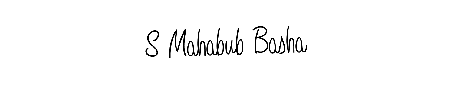 Use a signature maker to create a handwritten signature online. With this signature software, you can design (Angelique-Rose-font-FFP) your own signature for name S Mahabub Basha. S Mahabub Basha signature style 5 images and pictures png