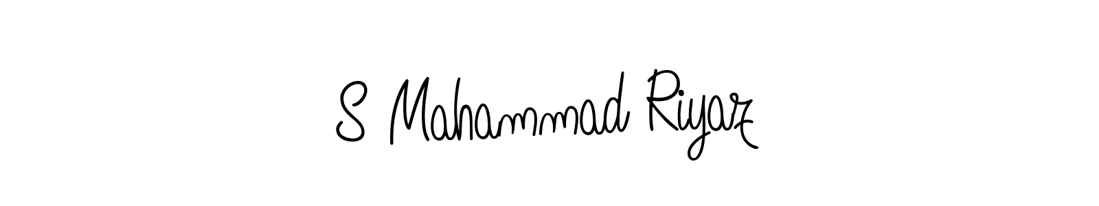 Use a signature maker to create a handwritten signature online. With this signature software, you can design (Angelique-Rose-font-FFP) your own signature for name S Mahammad Riyaz. S Mahammad Riyaz signature style 5 images and pictures png