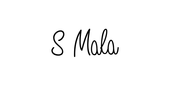 How to make S Mala name signature. Use Angelique-Rose-font-FFP style for creating short signs online. This is the latest handwritten sign. S Mala signature style 5 images and pictures png