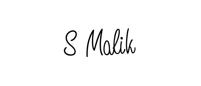 Design your own signature with our free online signature maker. With this signature software, you can create a handwritten (Angelique-Rose-font-FFP) signature for name S Malik. S Malik signature style 5 images and pictures png