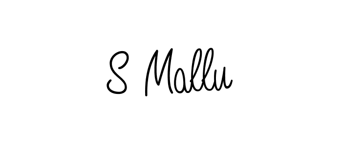 How to make S Mallu signature? Angelique-Rose-font-FFP is a professional autograph style. Create handwritten signature for S Mallu name. S Mallu signature style 5 images and pictures png