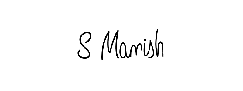 Also we have S Manish name is the best signature style. Create professional handwritten signature collection using Angelique-Rose-font-FFP autograph style. S Manish signature style 5 images and pictures png